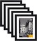 11x14 Picture Frames Set of 5, Gallery wall frame Display 8x10 Photo with Mat or 11x14 without Mat, Picture Frame Collage Wall Decor for Wall Mounting, Black